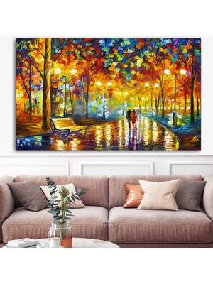 PremiumPort Canlı Renklerle Canlandırılmış Yağlı Boya Görünümlü Kanvas Tablo