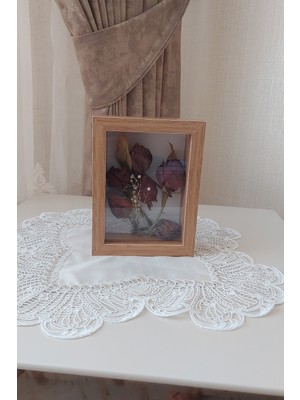 PremiumPort 15X20X5 cm Anı Çerçevesi, Çiçekli Gül Kutusu ve Dikey Tasarım