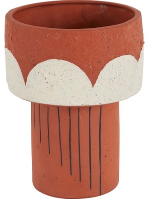 PremiumPort Şık 19,5 cm Vazo, Modern Dekorasyon Için Zarif Tasarım