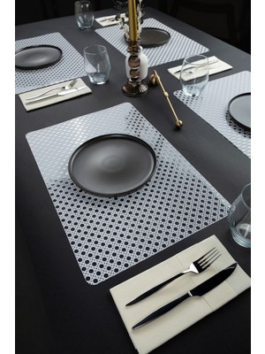 PremiumPort 4'lü Hazeran Desenli Supla Amerikan Servis, Ev Sofra Dekorasyonu