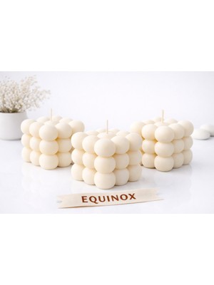 PremiumPort Büyük Bubble Mum Seti, Dekoratif Küp Mumlar, Şık ve Modern Tasarım