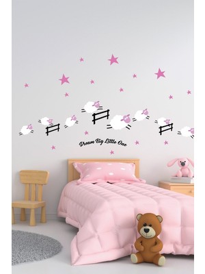 PremiumPort Sevimli Koyunlar Temalı Duvar Sticker Seti, Çocuk Odası Dekorasyonu