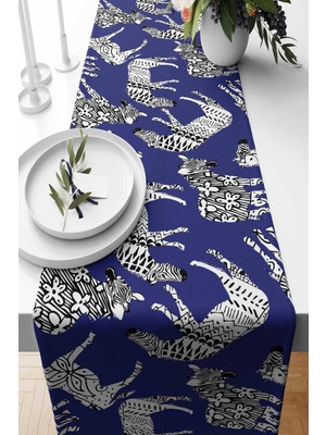 PremiumPort Şık Runner Rahvan Desenli Süet Dokuma 140X40 cm Ev Dekoru