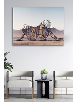 PremiumPort Modern Soyut Duvar Dekoratif Tablo, Şık ve Zarif Ev Aksesuarı