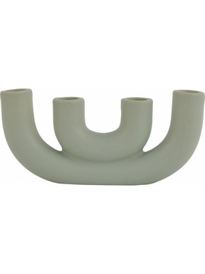 PremiumPort Su Yeşili Dekoratif 4'lü Şamdan Seti, Şıklık ve Zarafet Için Perfect