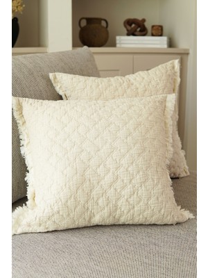 PremiumPort Soft 2'li Müslin Kırlent Kılıfı, 100% Pamuk, 3 Kat Kapitone