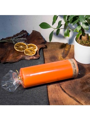 PremiumPort 20X7 Boyutunda Doğal Kütük Mum, Şık ve Sıcak Atmosfer Için