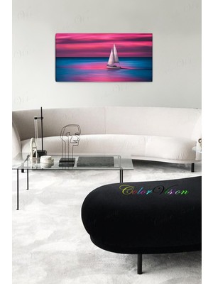 PremiumPort Huzurlu Deniz Manzarası Kanvas Tablo, Şık ve Modern Dekorasyon Için