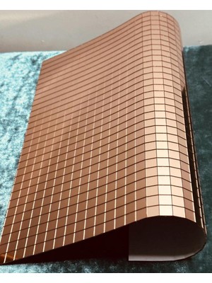 PremiumPort Kendinden Yapışkanlı 10X10 cm Rose Renkli Buton Ayna