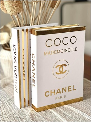 PremiumPort Şık Dekoratif Kitap Kutu Çift Seti, Modern ve Zarif Tasarım