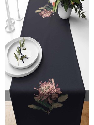 PremiumPort Ekvator Desenli Süet Dokuma Runner 140X40 Cm, Şık ve Zarif Dekorasyon Parçası