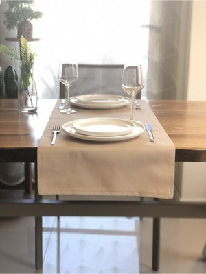 PremiumPort Şık Açık Kahve Amerikan Servisi, Zarif ve Dayanıklı Masa Dekoru