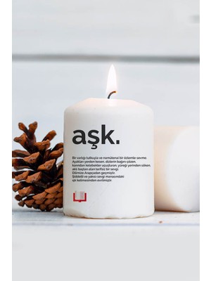 PremiumPort Şık Dekoratif Blok Mum, Ev ve Hediye Için Modern Tasarım