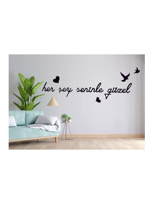 PremiumPort El Yapımı Ahşap Yazı Duvar Dekoru, Şık ve Doğal Tasarım