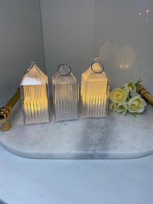 PremiumPort Şık 3'lü LED Mum Seti, Dekorasyon ve Huzur Için Harika Seçenek