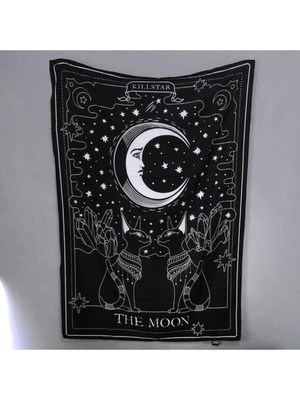 PremiumPort Siyah Moon Duvar Halısı 70X90CM, Modern ve Şık Dekoratif Tasarım