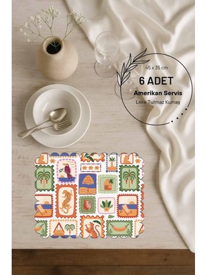 PremiumPort Lazer Kesim Amerikan Servis Seti, Dikişsiz Süet Kumaş, 45X35 cm (6'lı)