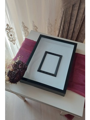 PremiumPort 30X40 cm Siyah-Bronz Fotoğraf ve Gül Saklama Çerçevesi