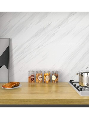 PremiumPort Mermer Desenli Yapışkanlı Kaplama Kağıdı 3 M, Şık ve Kolay Uygulama