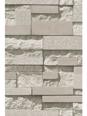 PremiumPort Krem Taş Desenli Duvar Kağıdı 5 M², Şık ve Zarif Dekorasyon Seçeneği
