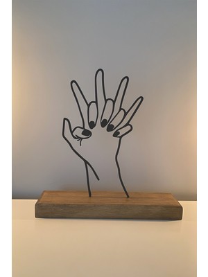 PremiumPort Şık Metal Eller Dekoratif Ev Aksesuarı, Zarif ve Modern Tasarım