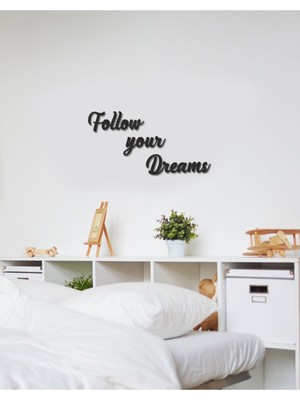 PremiumPort Hayallerini Izle Duvar Yazısı, Ilham Verici Dekorasyon Parçası