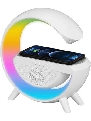 PremiumPort LED Işıklı Kablosuz Bluetooth Hoparlör ve Masa Gece Lambası