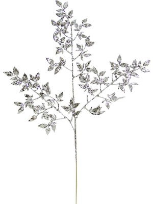 PremiumPort Yapay Ruskus Dalı, Gümüş, 75 Cm, Şık ve Doğal Görünüm