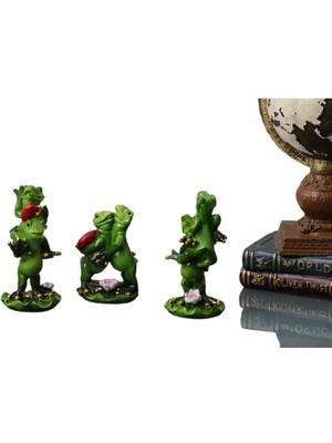 PremiumPort Sevimli Aşık Kurbağa Biblo Seti, Ev ve Ofis Dekorasyonu Için Harika Seçim