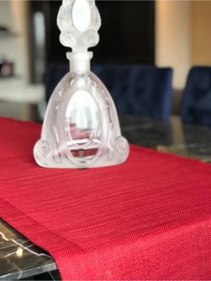 PremiumPort Şık Simli Keten Runner 35X140CM, Zarif ve Parlak Dekorasyon Parçası