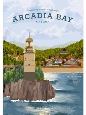 PremiumPort Arcadia Bay Günlük Temalı Ahşap Dekoratif Poster, Eşsiz Duvar Sanatı