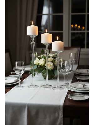 PremiumPort Şamdan Seti, Zarif ve Şık Tasarım, Romantik Atmosfer Için Perfect