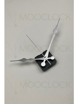 PremiumPort Sessiz Duvar Saati Mekanizması, 14 mm Şaft, Akrep-Yelkovan-Saniye Takımı