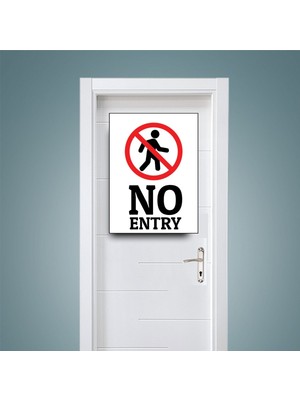 PremiumPort Yatak Odası Kapı Süsü, Ahşap Tablo, Uyarı Konsept, Dekor, 19X28 cm