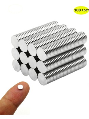 PremiumPort 100 Adet Mini Yuvarlak Neodyum Mıknatıs 5X1MM Kutu