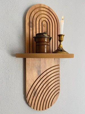 PremiumPort Şık Dekoratif Duvar Rafı 42X20CM, Modern ve Fonksiyonel Tasarım