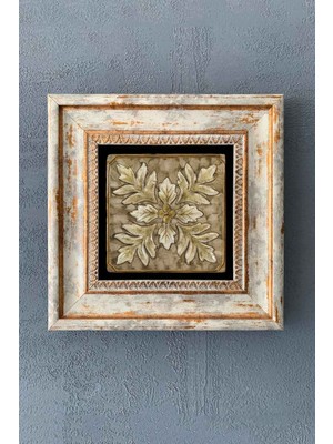 PremiumPort Renkli Desenli Taş Tablo 20X20 Cm, Duvar Dekoru, Şık ve Modern Tasarım