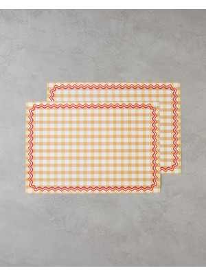 PremiumPort Şık 2'li Amerikan Servis Seti, 29X42 Cm, Dayanıklı Polipropilen Tasarım