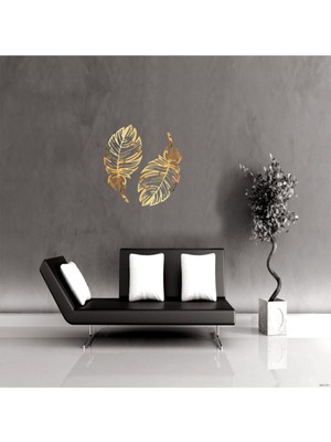 PremiumPort Şık Dekoratif Kuş Tüyü Seti, Lazer Kesim, Iki Parça, Zarif Tasarım