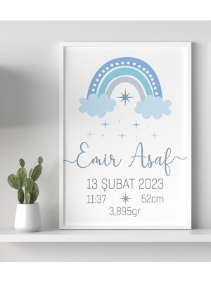 PremiumPort Isimli Çocuk Odası Dekoratif Tekli Çerçeveli Tablo Tasarımı