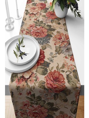 PremiumPort Georgia Desenli Süet Dokuma Yatak Örtüsü 140X40 cm