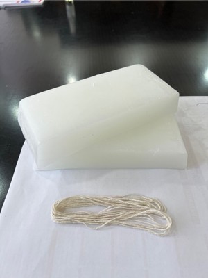 PremiumPort Hazır Paraffin 1 Kg, 3 Metre Mum Ipi, Yüksek Kalite, Parafin Malzemesi