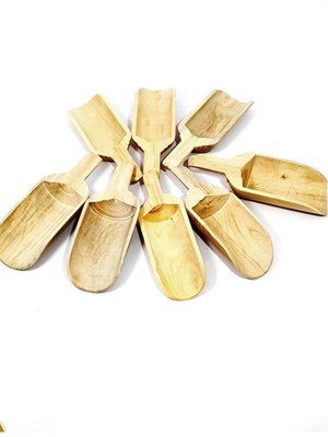 PremiumPort 8'li Şimşir Baharatlık Kaşığı Seti, Şık ve Kullanışlı Tasarım