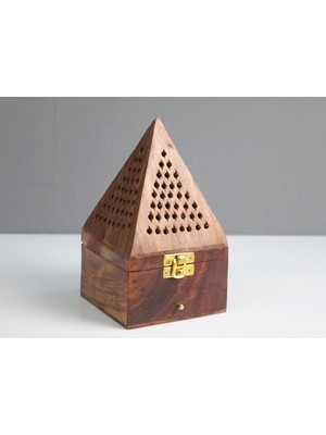 PremiumPort El Yapımı Ahşap Kule Tütsülük, Şık ve Doğal Dekorasyon Parçası