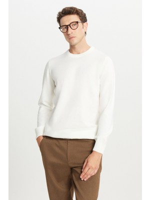 Altınyıldız Classics Standart Fit Normal Kesim Bisiklet Yaka Şardonlu Triko Kazak