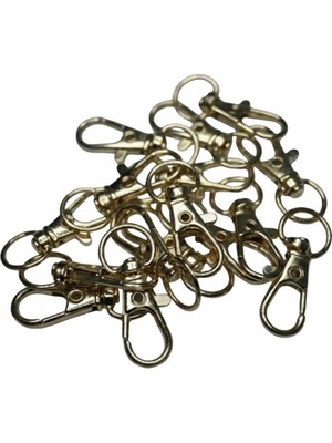 Orhan Çanta 0.8 cm Balık Kanca Light (Gold) - Metal Çanta ve Cüzdan Askı Klipsi - 20 Adet