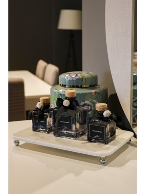 PremiumPort Doğal Mermer Stant 30X20 cm Masa ve Sehpa Dekoru, Şık ve Zarif Tasarım