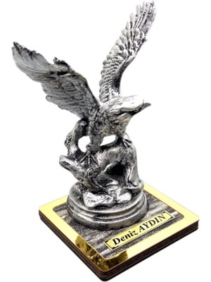 PremiumPort Kişiye Özel Büyük Boy Kartal Heykeli, Gümüş Tasarım, Eşsiz Dekorasyon