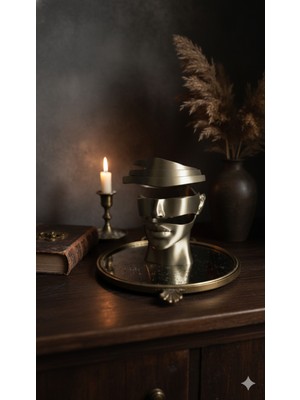 PremiumPort Modern Parçalı Surat Heykeli, Estetik ve Dekoratif Sanat Eseri