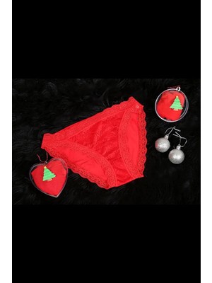 İlkyaz Fashion Kadın Yılbaşı Kırmızı Slip